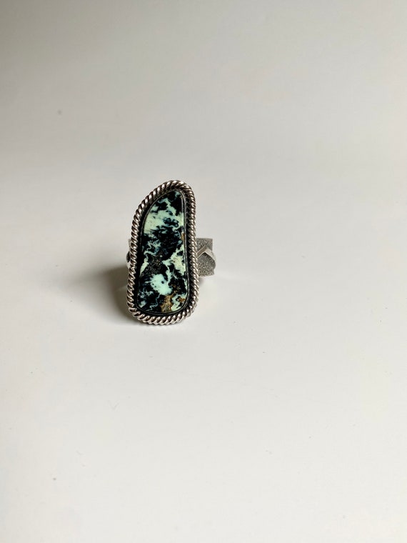 Kevin Yazzie Sterling Silver Turquoise Ring