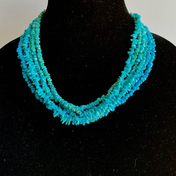 Mary Salazar Six Strand Turquoise Necklace