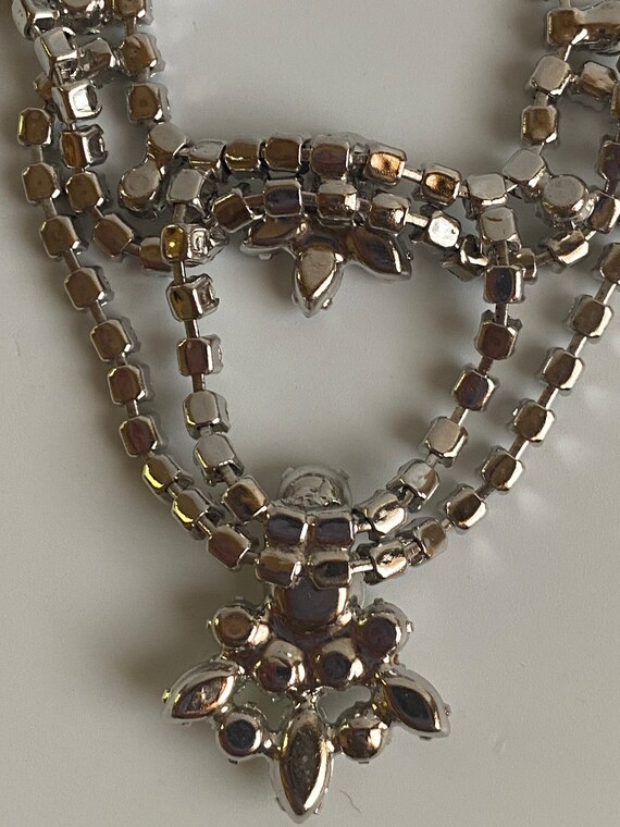 Rhinestone Necklace Vintage - image 9
