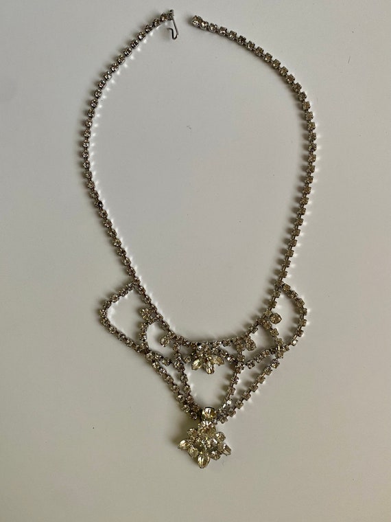 Rhinestone Necklace Vintage - image 10