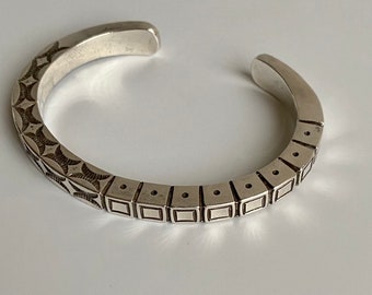Roger Skeet Navajo Sterling Silver Cuff Bracelet