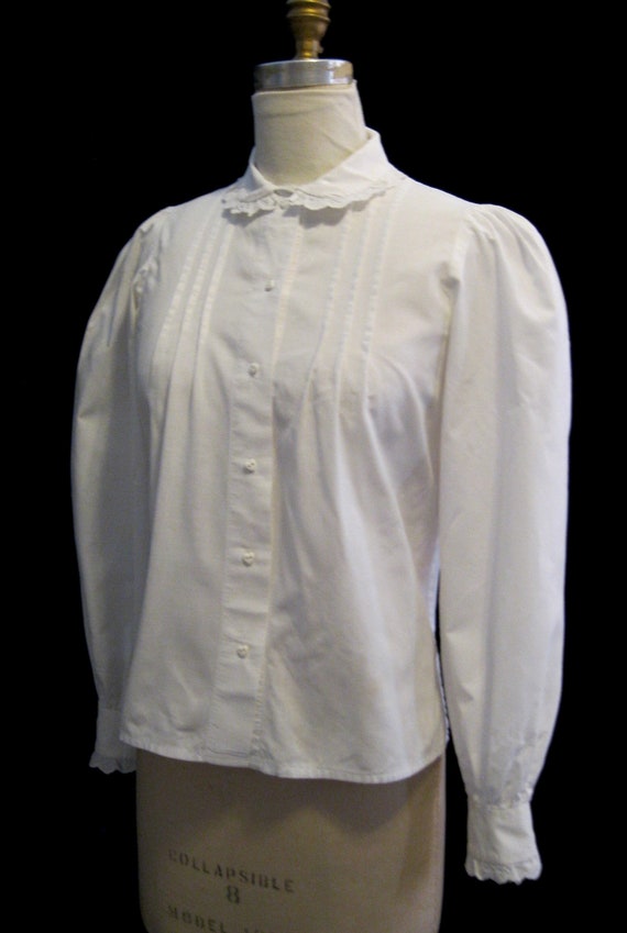 Vintage 70s COTTAGECORE Blouse "English DESIGNER-… - image 3