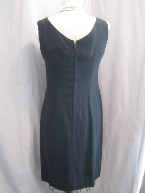 Vintage 50s 60s Party DRESS LBD SHEATH Style with… - image 5
