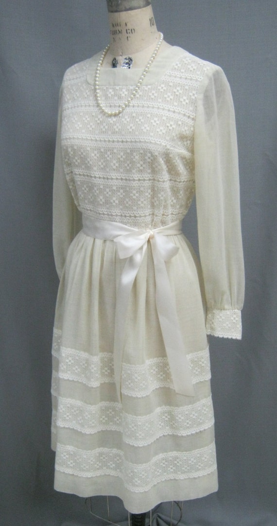 Vintage 60s 70s Party DRESS Summer Wedding or Gra… - image 2