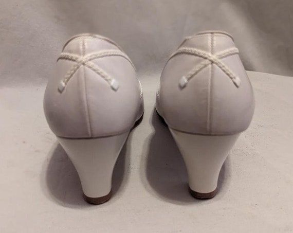 RARE!!! Deadstock NIB Vintage 50s White Leather P… - image 8