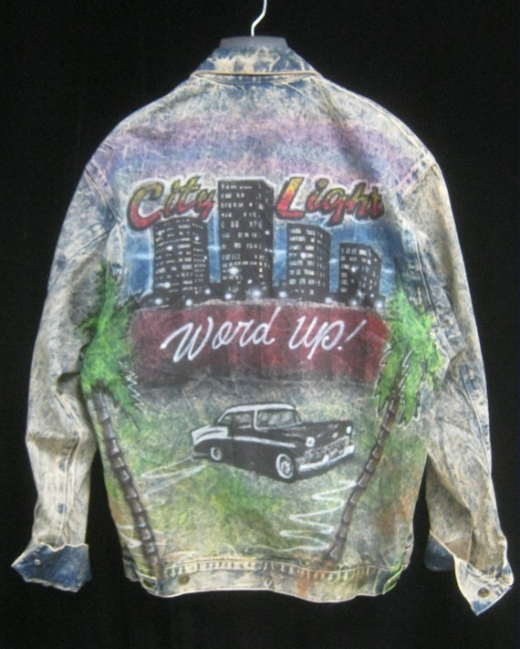 airbrush jean jacket