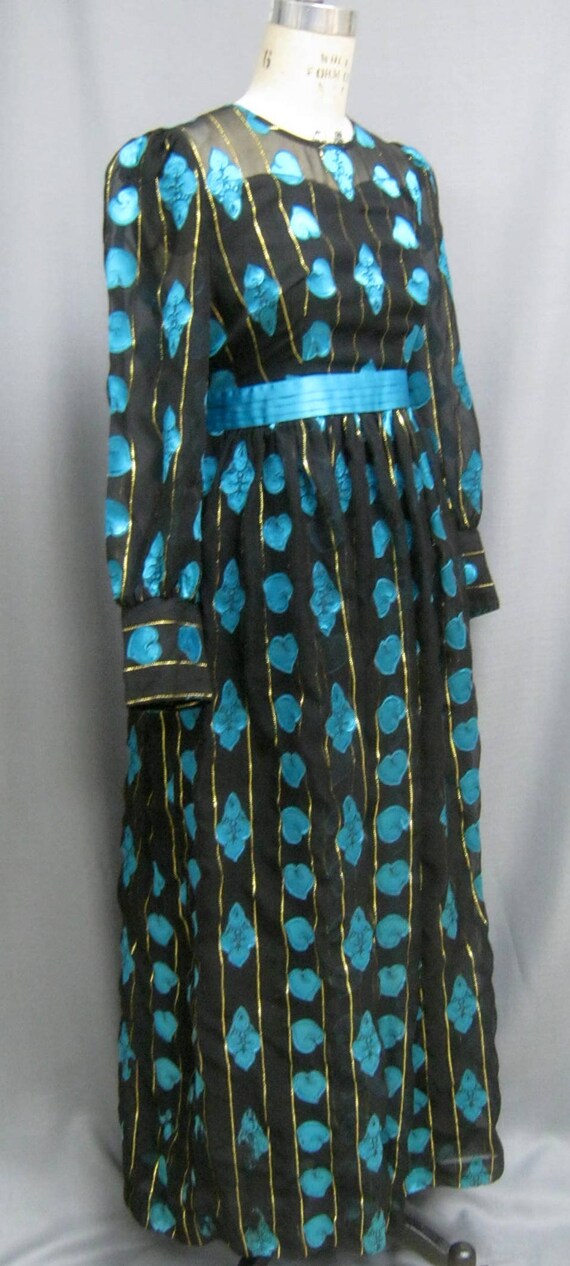 Vintage 70s 80s PRAIRIE MAXI Dress Cottage Core G… - image 4