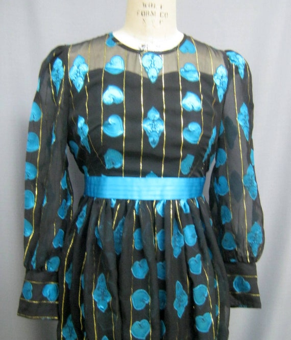 Vintage 70s 80s PRAIRIE MAXI Dress Cottage Core G… - image 2