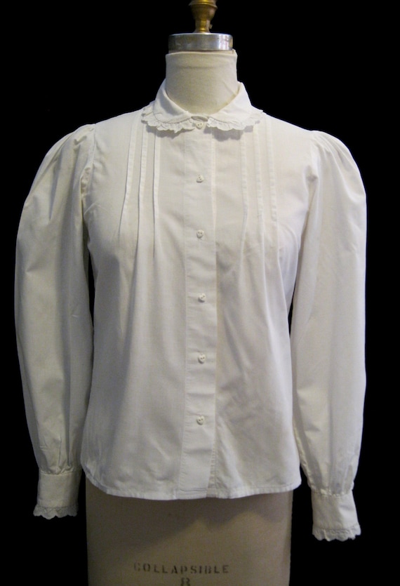 Vintage 70s COTTAGECORE Blouse "English DESIGNER-… - image 1