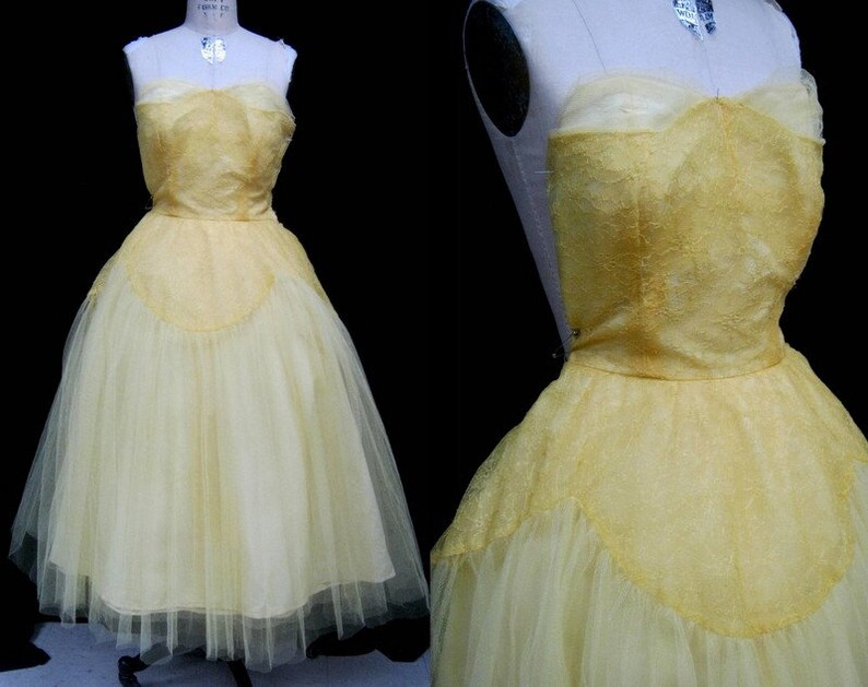 Yellow 50s Prom Dress