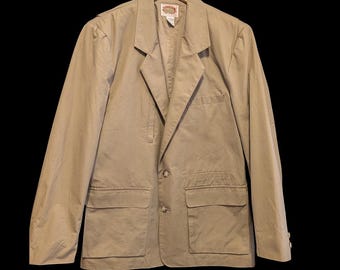 90s Banana Republic スウェード カバーオール Vintage Vintage 90s Banana Republic Beige Leather Accents Safari Granola