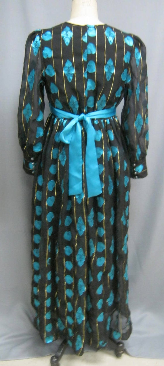 Vintage 70s 80s PRAIRIE MAXI Dress Cottage Core G… - image 7