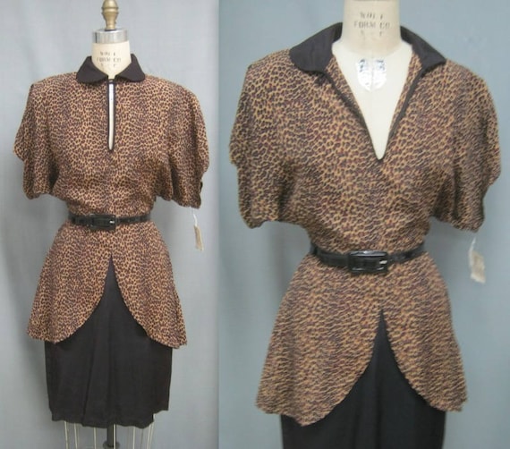 Vintage 80s Iconic NORMA KAMALI DEADSTOCK Leopard