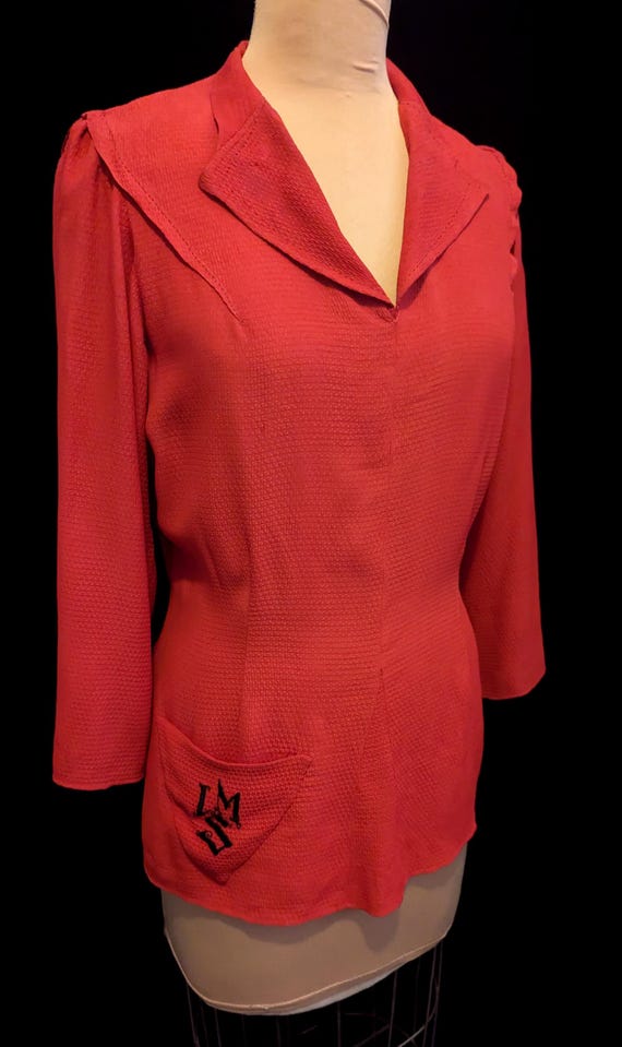 Volup Vintage 1930s-40s HOLLYWOOD GLAM Rayon PAJA… - image 3