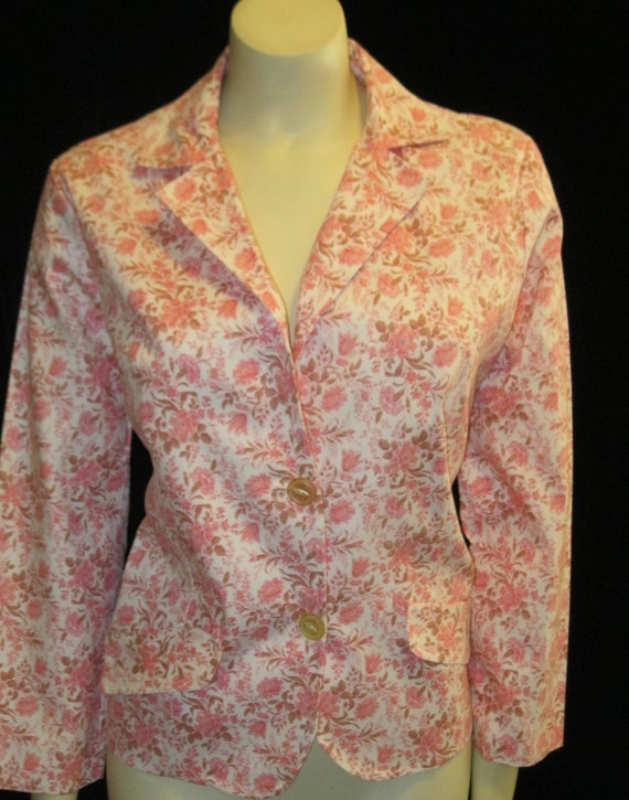 Vintage 60s MOD 2-Piece SHORTS SUIT Jacket Pink F… - image 2