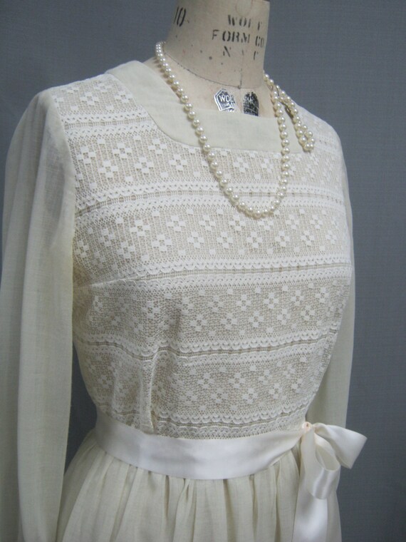 Vintage 60s 70s Party DRESS Summer Wedding or Gra… - image 3