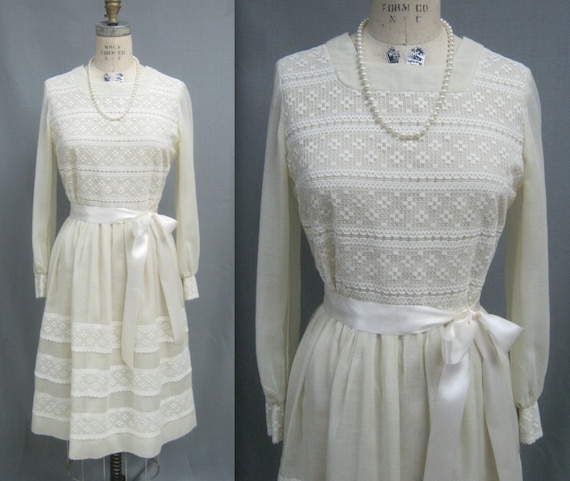 Vintage 60s 70s Party DRESS Summer Wedding or Gra… - image 1