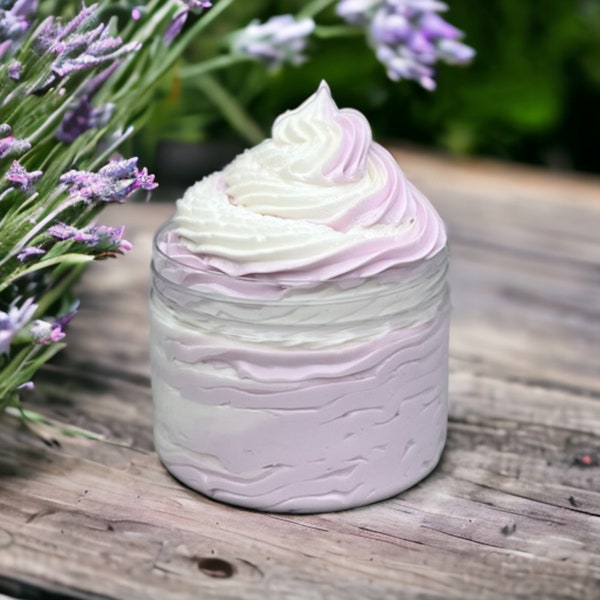 Lavender Aloe Body Butter ~ Moisturizing Body Cream ~ Rich~ Soothing Hydrating Body Butter ~ Infused Lotus extract ~ Calming Lavender 8 oz.