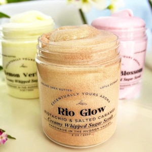 Pistachio Salted Caramel & Heliotrope Foaming Sugar Scrub and Whipped Soap