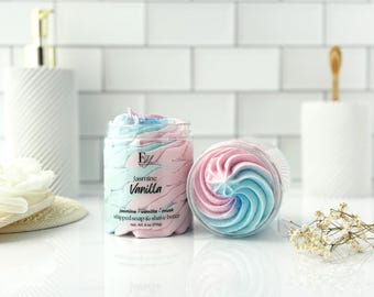 Jasmine Vanilla Whipped Soap & Shave Cream | Vegan Foaming Body Wash