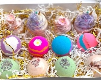 Assorted Bath bombs ~ Set of 12! ~ Bath bomb gift set ~ Mother’s Day Gift