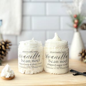 Set of 2 Whipped Soap Shave Cream & Foaming Body Scrub ~ Various Scents Available ~ Handmade Soap