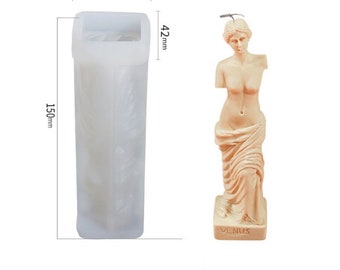 5 Pulgada Hembra Mujer Diosa Torso Busto 3D de Silicona Molde