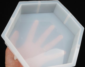 1 peça molde de silicone grande hexágono transparente faça você mesmo molde de resina para decoração de casa 10393350
