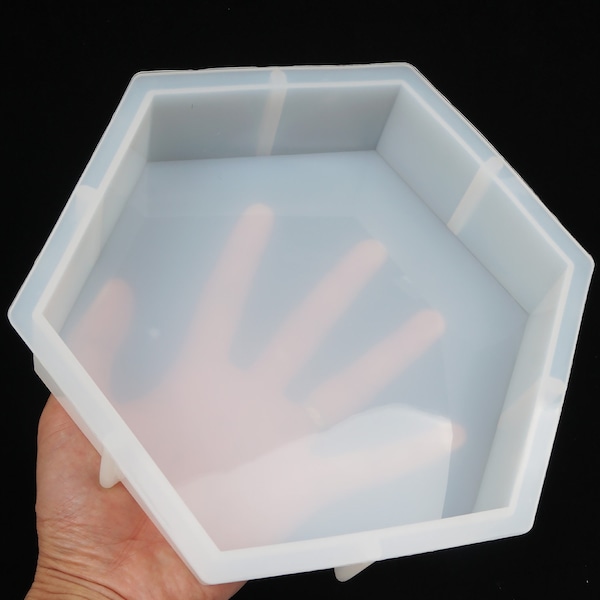 1 pc Large Hexagon clear silicone mold DIY Resin Mold For Home Decor 10393350