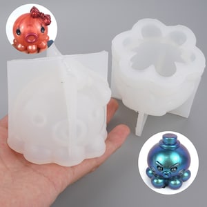 1 Stück Silikonform Oktopus 3D, Form für Schokolade, Seife, Aroma, Harz 104115