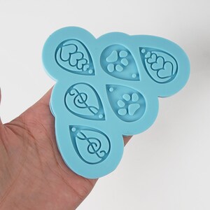 6-Cavity Teardrop Silicone Earring Mold | Resin Mold | Epoxy Mold | Silicone Mold 10353150