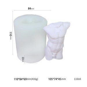 3D male body statue mold, torso mold, man figure, flexible silicone mold 10349253