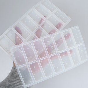 Silikon Dominos Form für 1,9 * 0,9 Zoll Domino Stücke, DIY Harz Dominos Spiel Set 10343750
