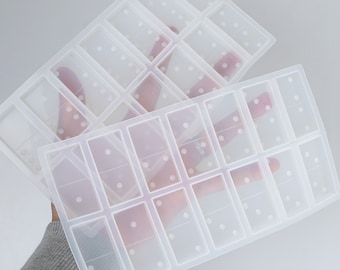 Silicone Dominos Mold For 1.9*0.9 inch domino pieces, DIY Resin Dominos game set 10343750