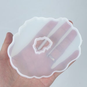 1 piece Irregular Wave Shaped Cup Holder Silicone Coaster Molds for UV Epoxy Resin 10344059