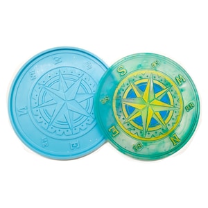 1 piece Silicone Compass Mat Mold DIY Coaster Mold Shiny Resin Mold For Home Decoration 10385850