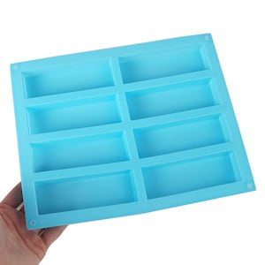 1 pcs Blue Silicone Soap Mold Rectangle Chocolate Mold Reusable Resin Mold 10345350