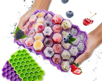 1 Piece Honeycomb Silicone Ice Cube Tray Ice Cube Mols Epoxy Resin Mould 37-Cavity 103473