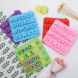 26 Alphabet Silicone Mold Pink/Brown Silicone Mold For Chocolate DIY Baking Tool 10350050