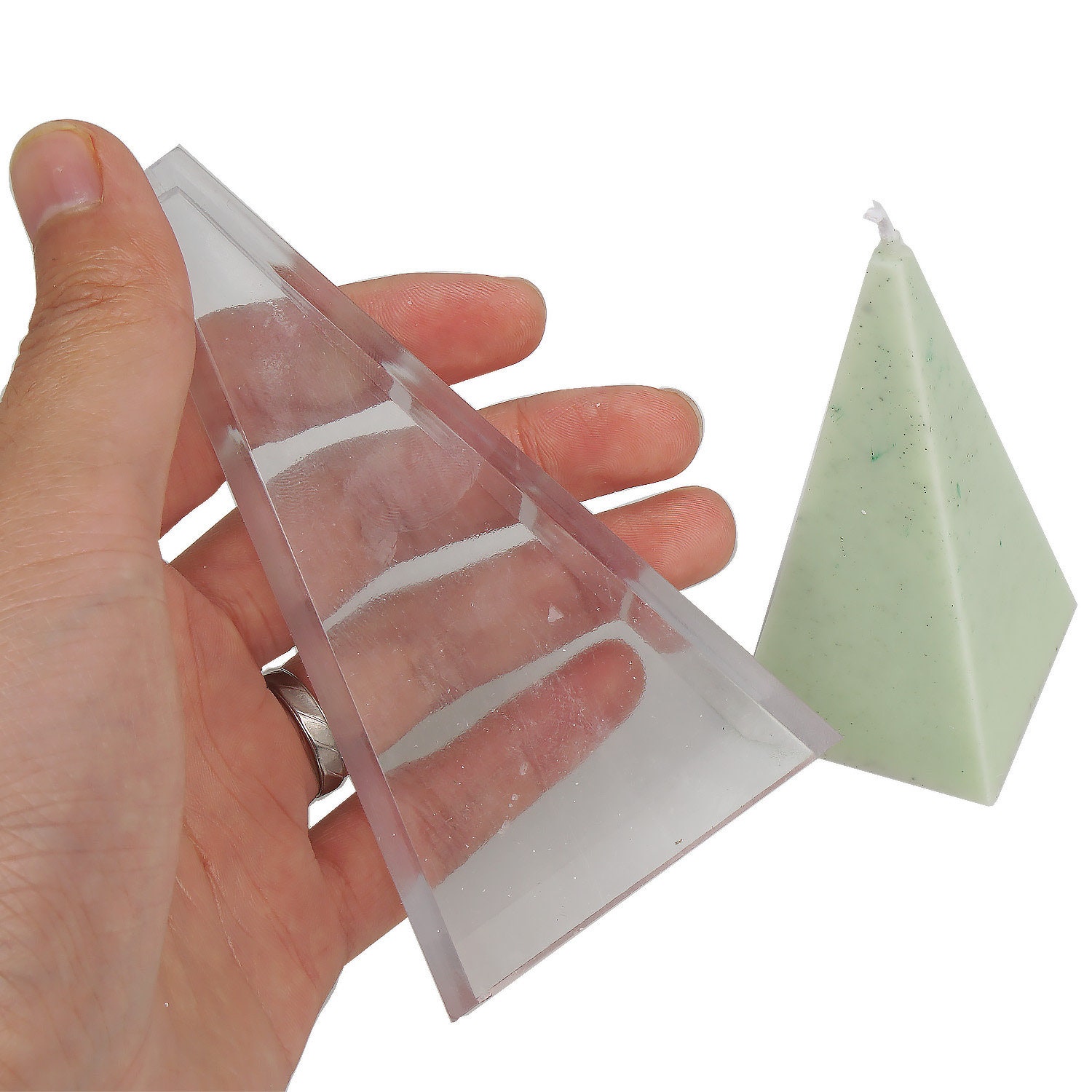 1 PCS Plastic Candle Mold 3D Pyramid Shape Candle Mold DIY Etsy