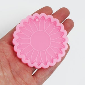 1 Piece Sunflower Silicone Keychain Mold Flower Pendant Mold For Keychain 10359150