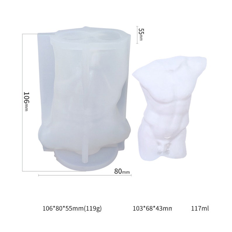 3D Male Body Mold Torso Mold DIY Handmade Candle Mold Resin Etsy