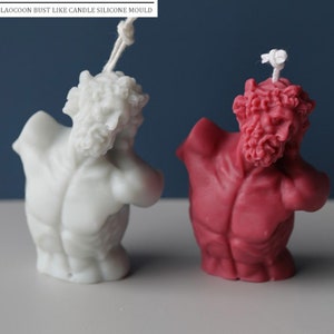 1pc 3D Silikon Laocoon Kerze Form, duftende Kerze Form, DIY handgemachte Aromatherapie Kerzenform, Gips Form 10360250