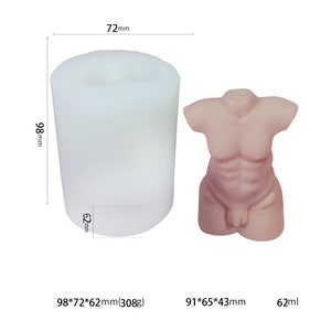 1 pcs Male Torso Body Shape Mold for Resin Crafting Silicon Mould Muscular Figure Mold 10349252