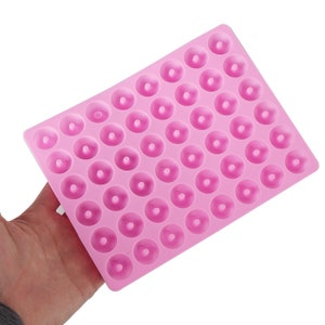 1PC Pink Silicone Candy Mold Small Donut Chocolate Mold 48-Cavity Resin Mold 10345550