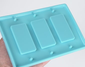 1 stuk siliconen mal lichtschakelaar paneel 3 panelen schakelaar epoxy mal siliconen mal 10340950