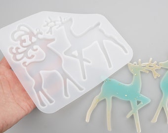 Unique Deer Silicone art Mold for DIY mold making jewelry molds