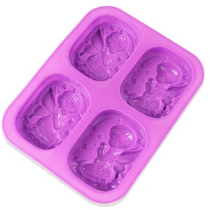 4-Cavity silicona molde púrpura ángulo resina jabón molde vela molde arcilla molde DIY herramienta artesanal 10350550