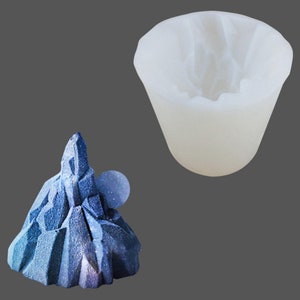1pc 3D Silikon Eisberg Form, duftende Kerze Form, DIY handgemachte Schokolade Form für Backwerkzeug 10360650