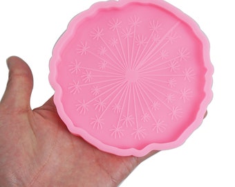 1 piece Silicone Dandelion Coaster Mold Glossy Coaster Molds For Resin Epoxy 10359050